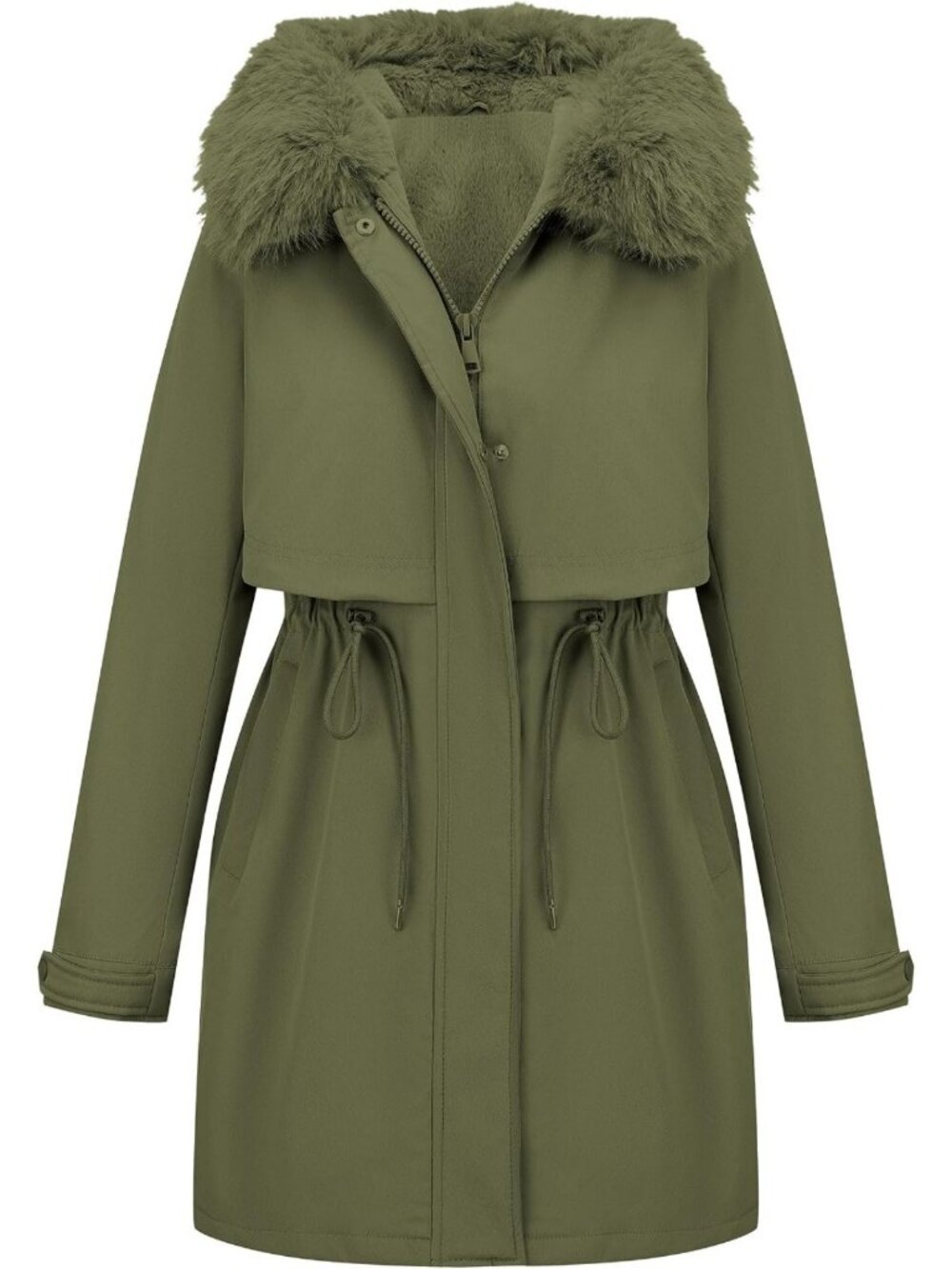 Cozy Women's Winter Puffer Coat with Faux Fur Trim Hood | Stylish Parka Jacket
